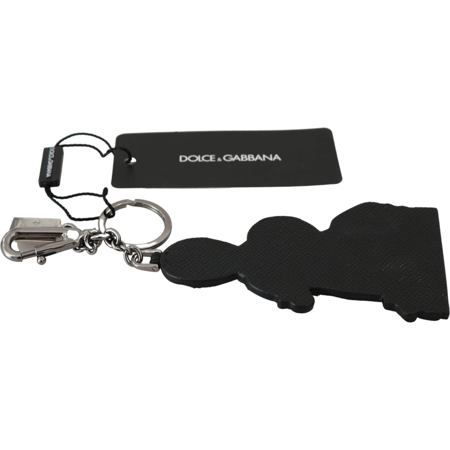 Dolce & Gabbana Leather Dominico Stefano #DGFAMILY Logo Badge Keychain Dolce & Gabbana