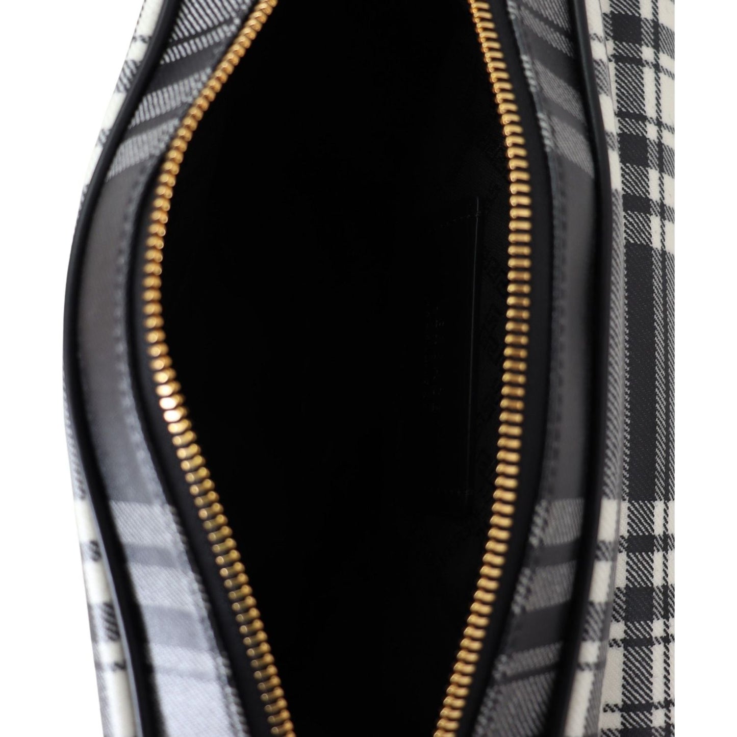 Versace Grey Fabric & Leather Crossbody Bag Versace