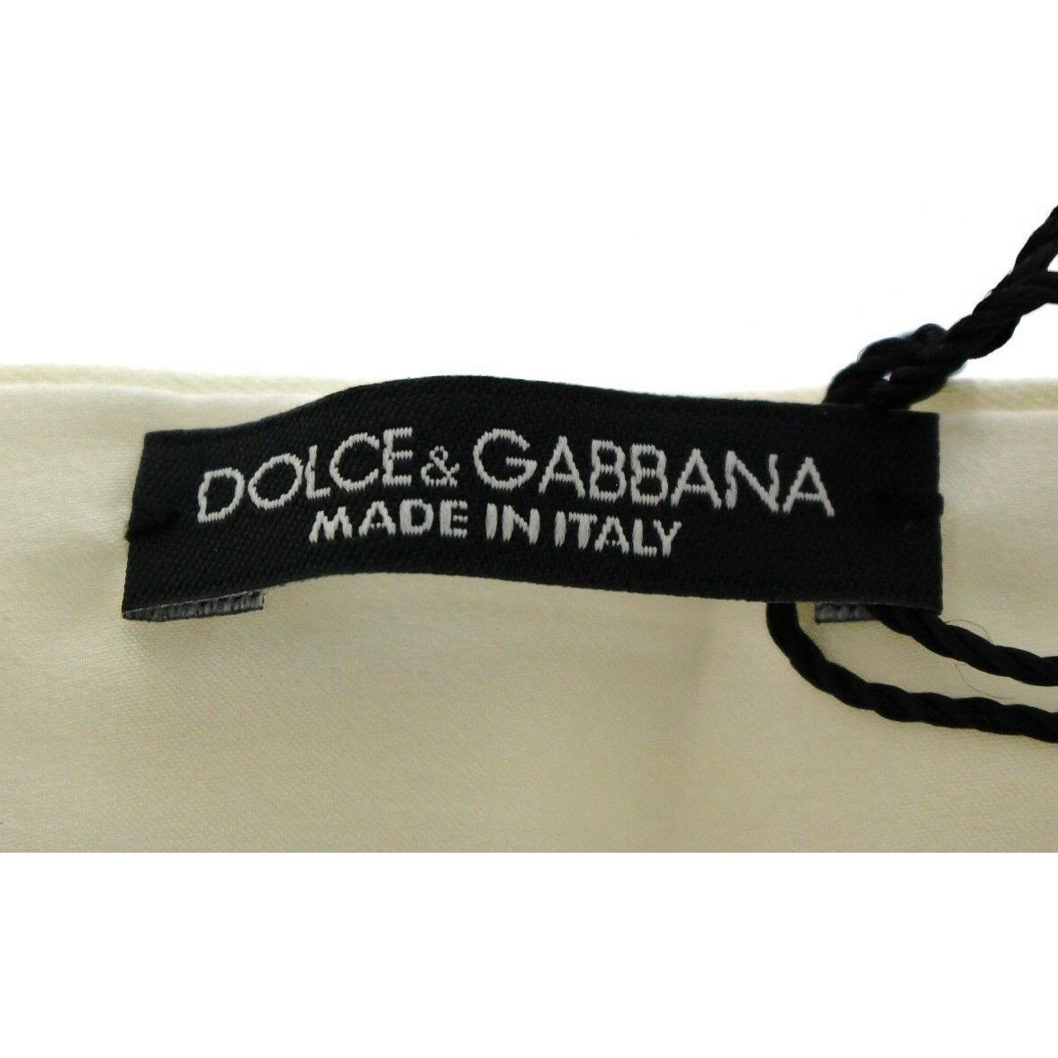 Dolce & Gabbana White Waist Silk Cummerbund Belt Dolce & Gabbana