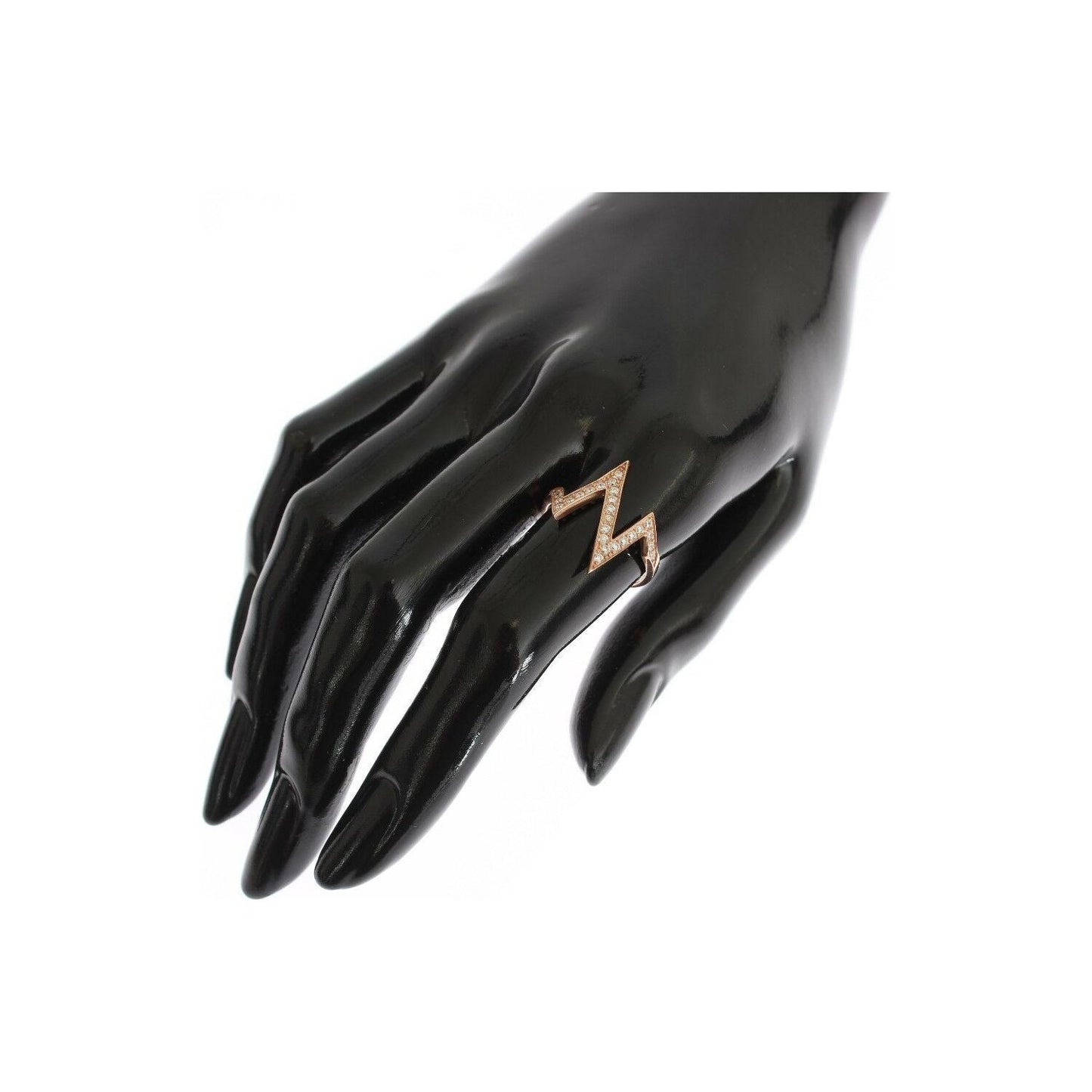 Nialaya Pink Gold 925 Silver Womens Clear Ring Nialaya