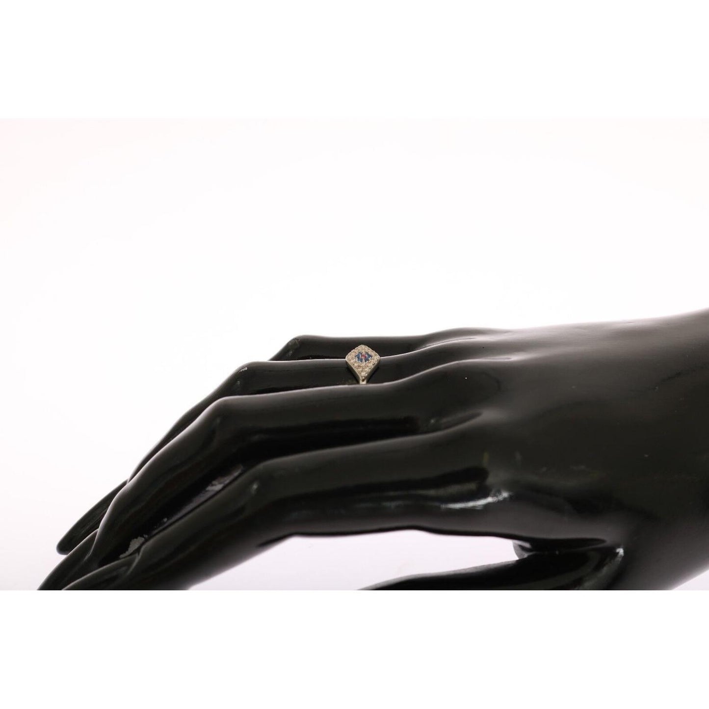 Nialaya Blue Red CZ 925 Silver Womens Clear Ring Nialaya