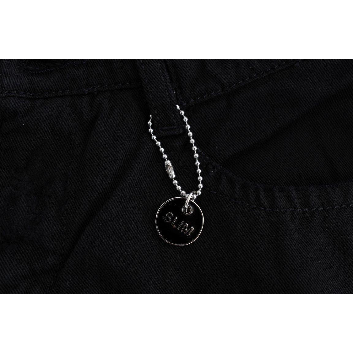 Costume National Black Cotton Slim Fit Bootcut Jeans