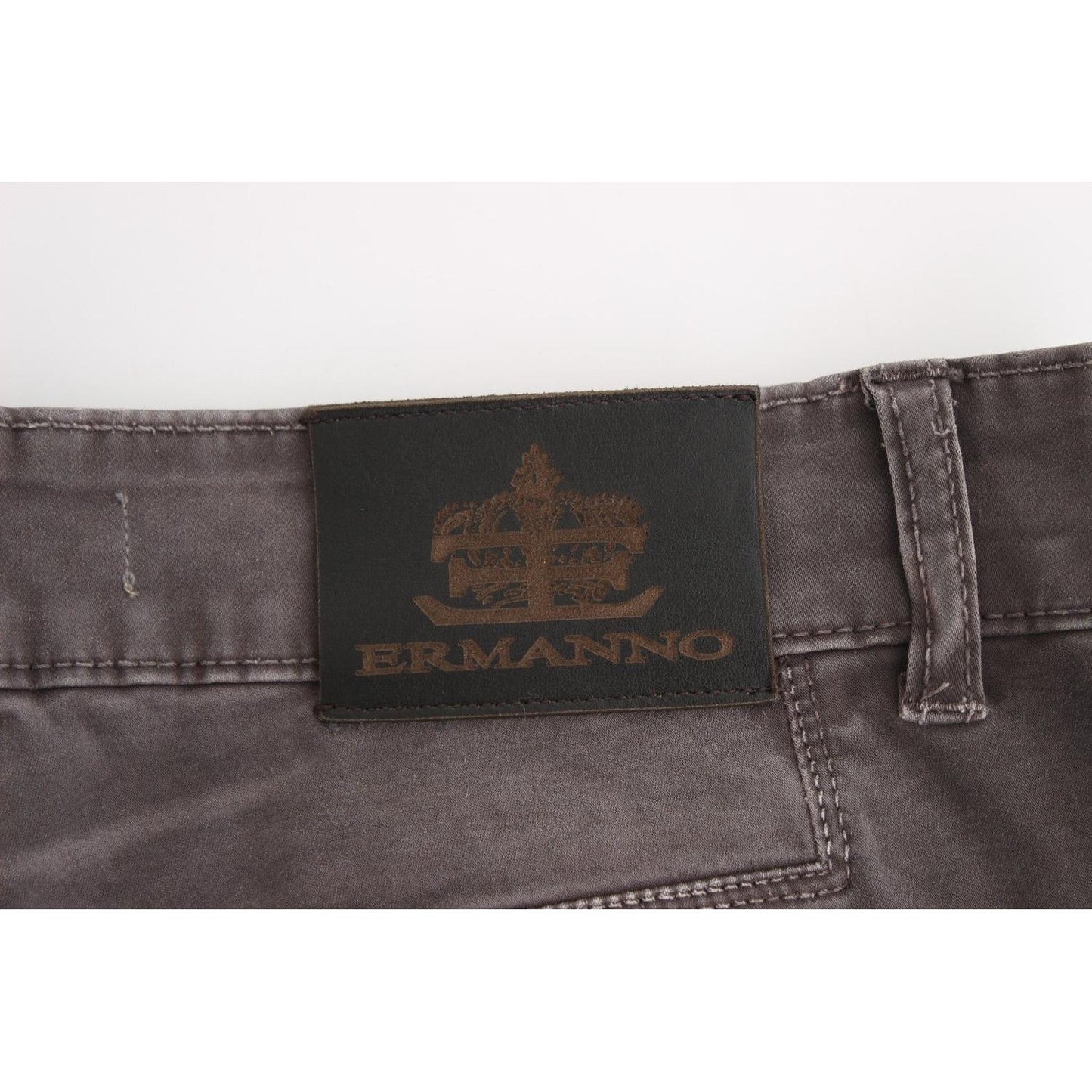 Ermanno Scervino Gray Slim Jeans Denim Pants Skinny Leg Stretch Ermanno Scervino