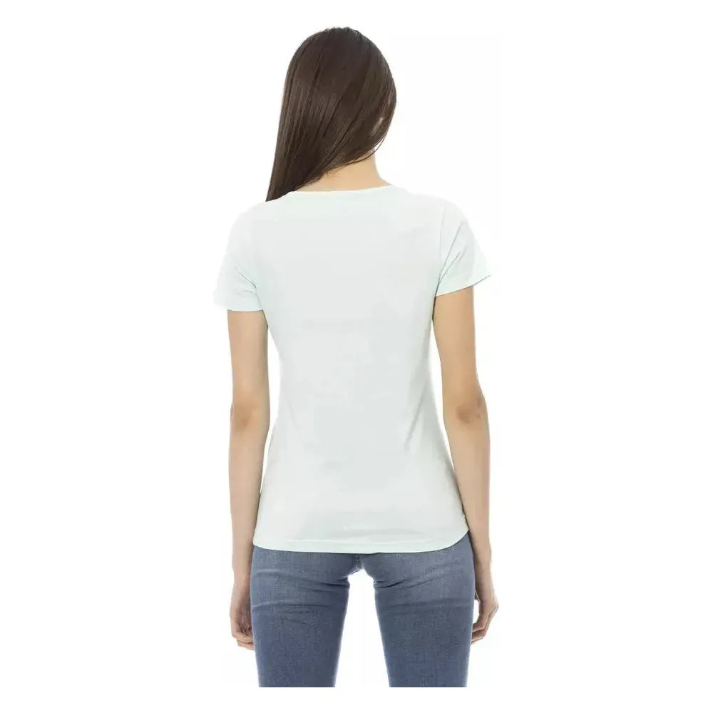 Trussardi Action Light Blue Cotton Women Top