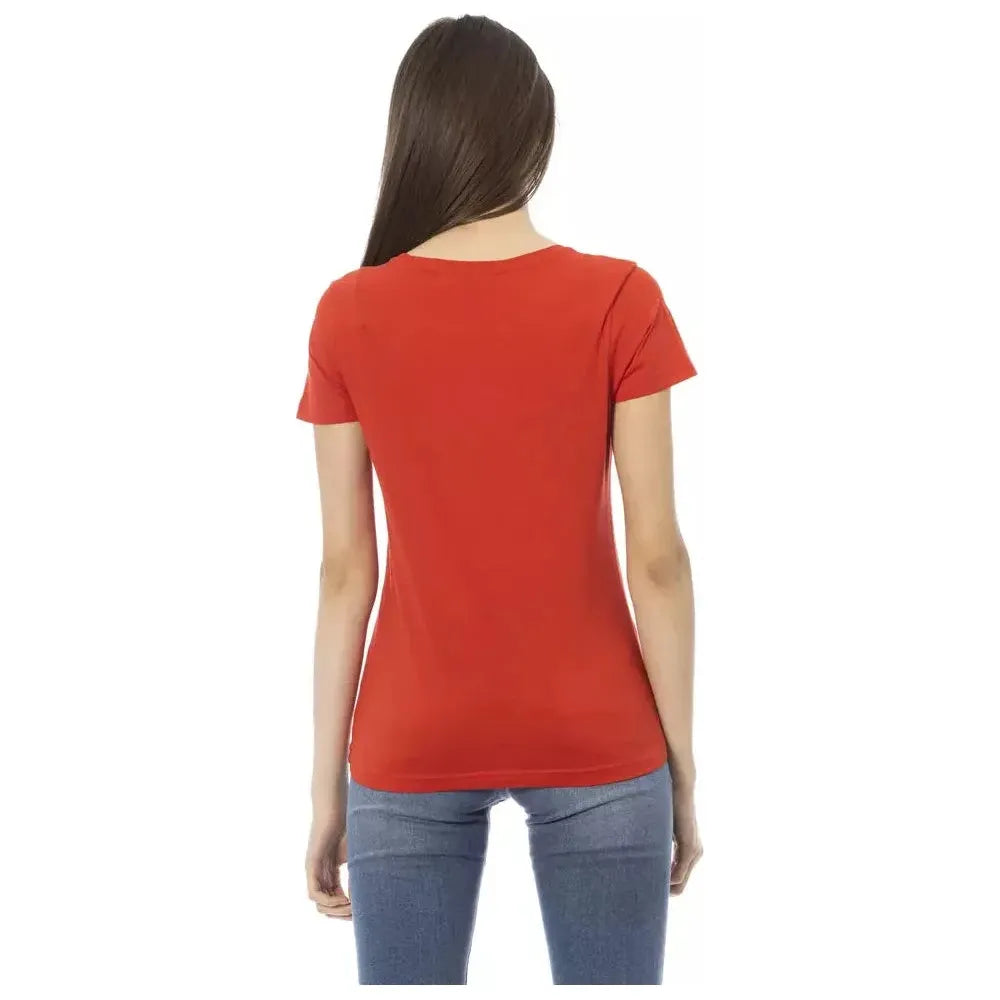Trussardi Action "Red Cotton Women T-Shirt"
