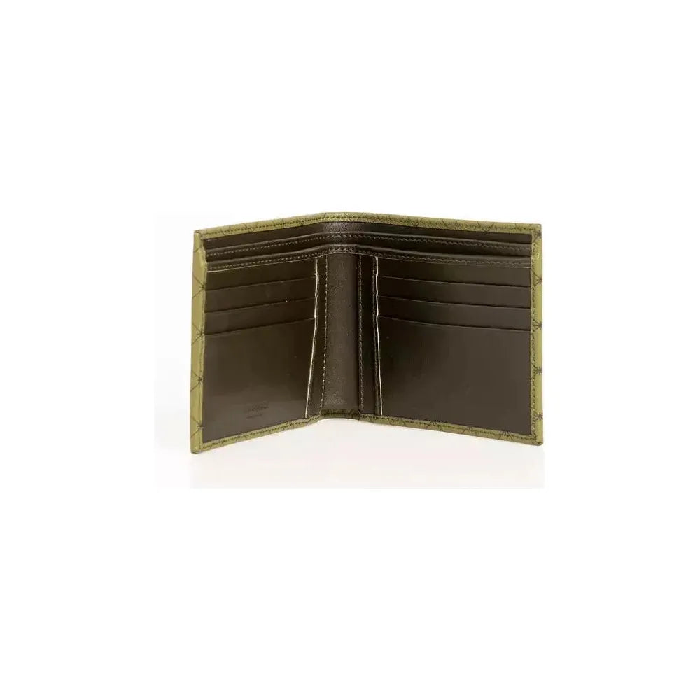 Trussardi Green Leather Men Wallet Trussardi