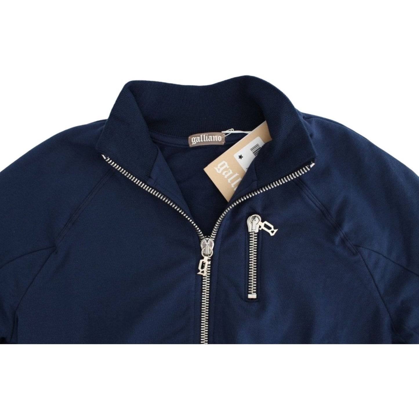 John Galliano Blue zip cotton cardigan John Galliano