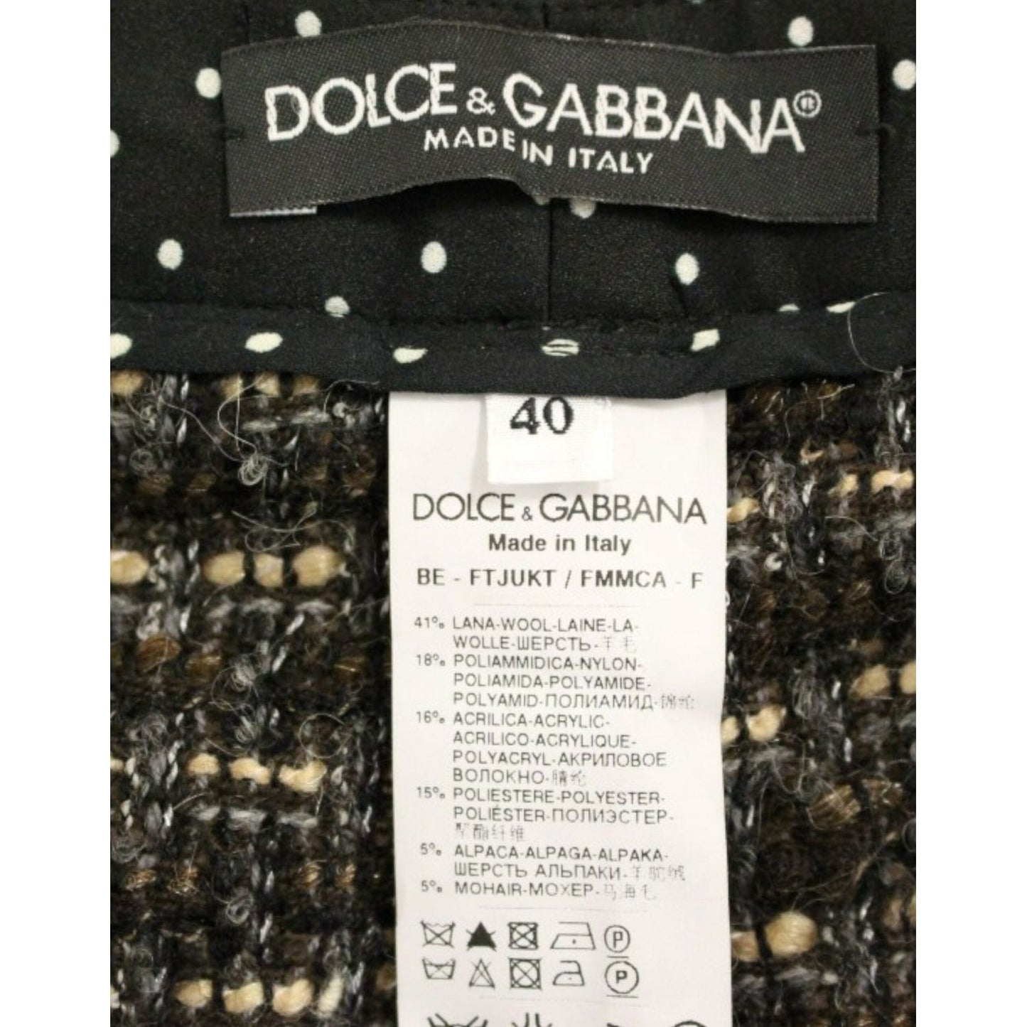 Dolce & Gabbana Multicolor wool shorts pants Dolce & Gabbana
