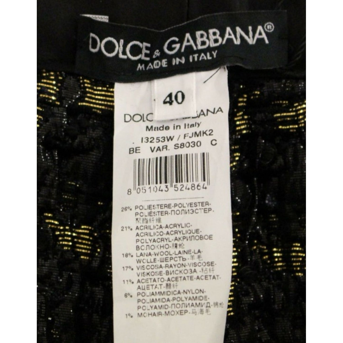 Dolce & Gabbana Black fabric shorts pants Dolce & Gabbana
