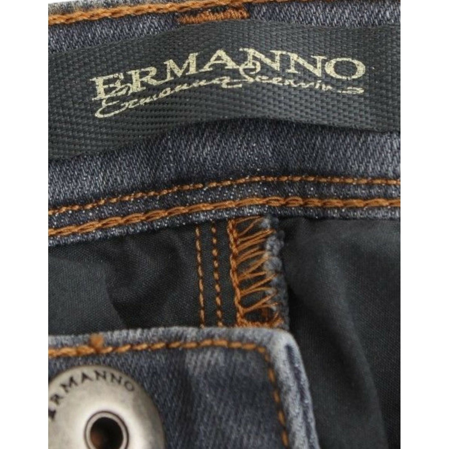 Ermanno Scervino Gray Slim Jeans Denim Pants Skinny Leg Stretch Ermanno Scervino