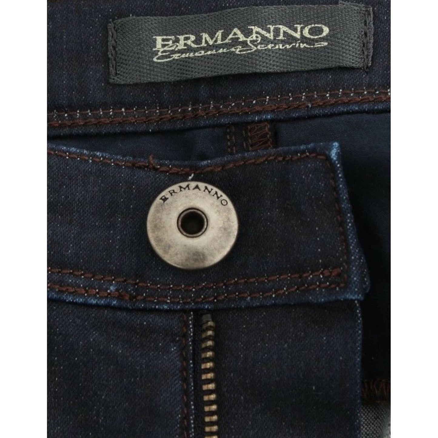 Ermanno Scervino Blue Slim Jeans Denim Pants Skinny Leg Stretch Ermanno Scervino