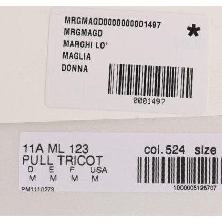 MARGHI LO' Blue 100% Lana Wool Blouse Top