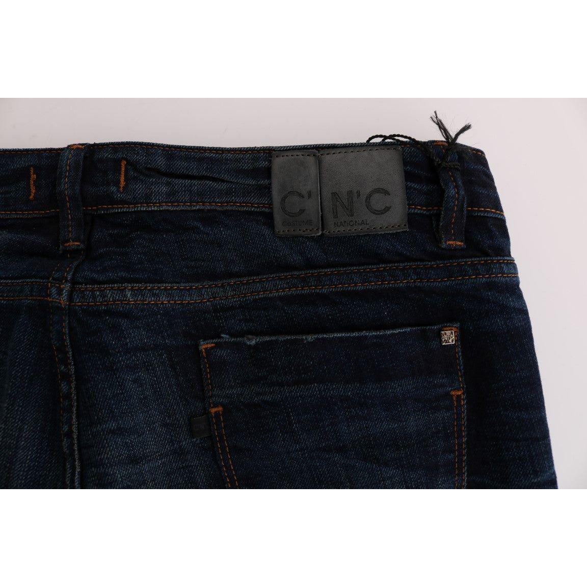 Costume National Blue Cotton Regular Fit Denim Jeans Jeans & Pants