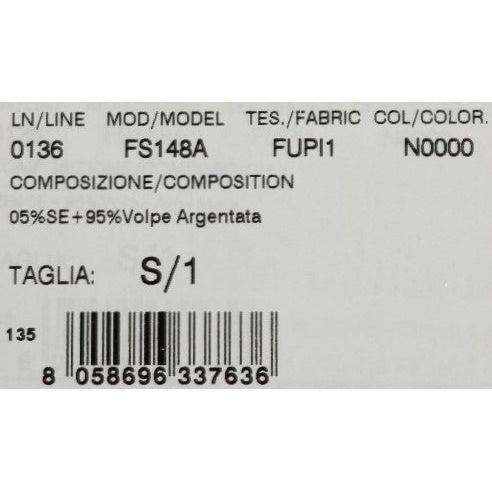 Dolce & Gabbana Black Silver Fox Fur Scarf Dolce & Gabbana