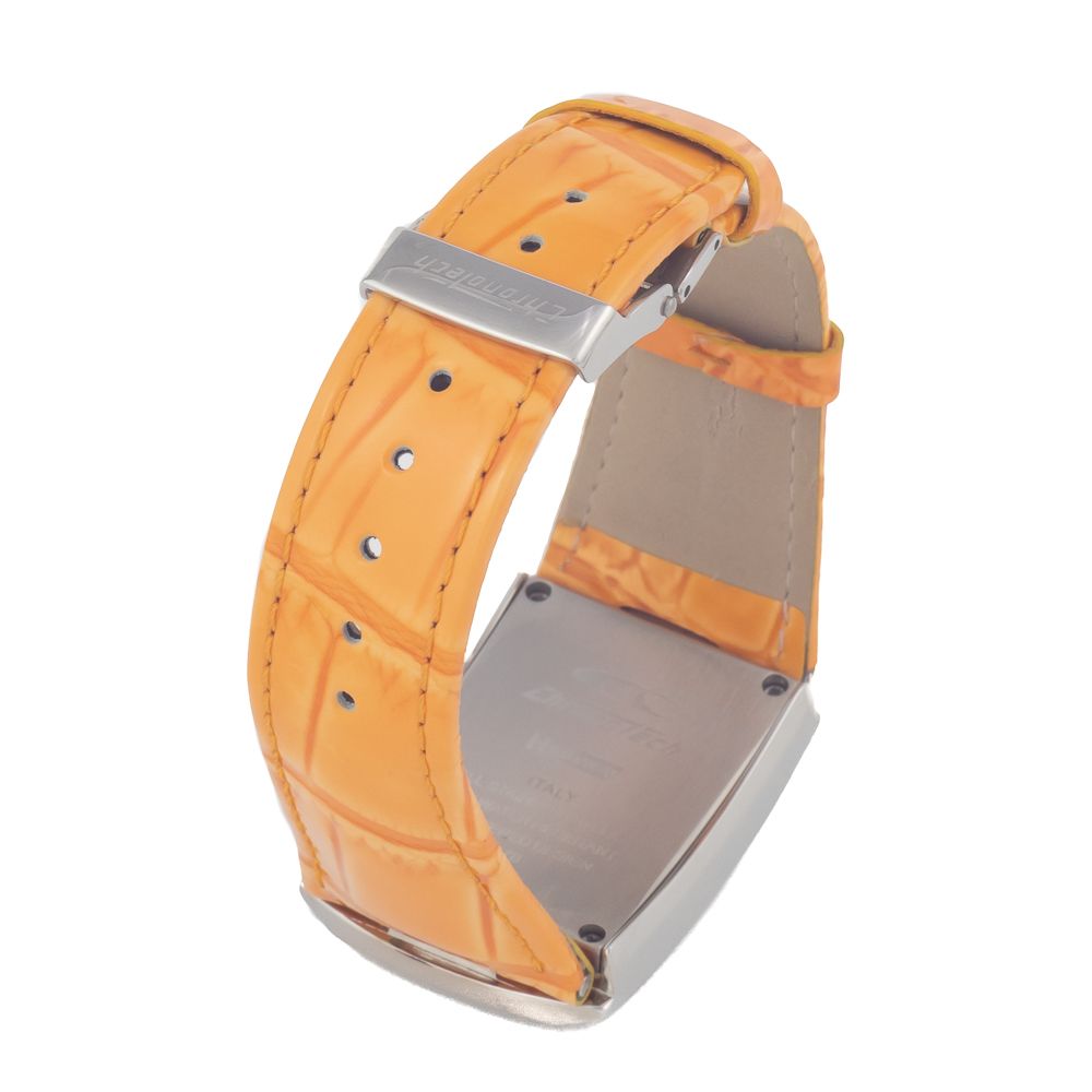 Chronotech Orange Leather Dress Watch Chronotech