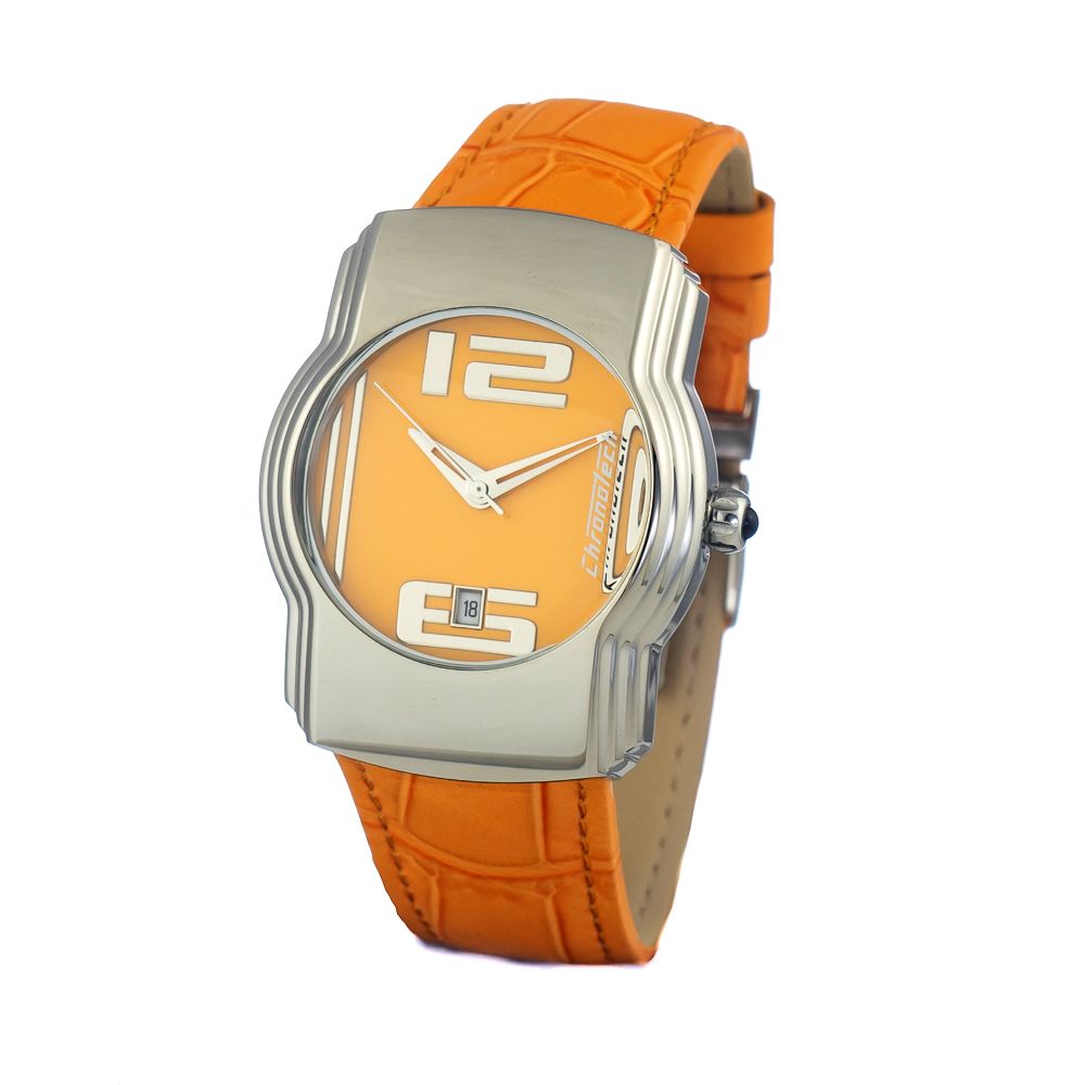 Chronotech Orange Leather Dress Watch Chronotech