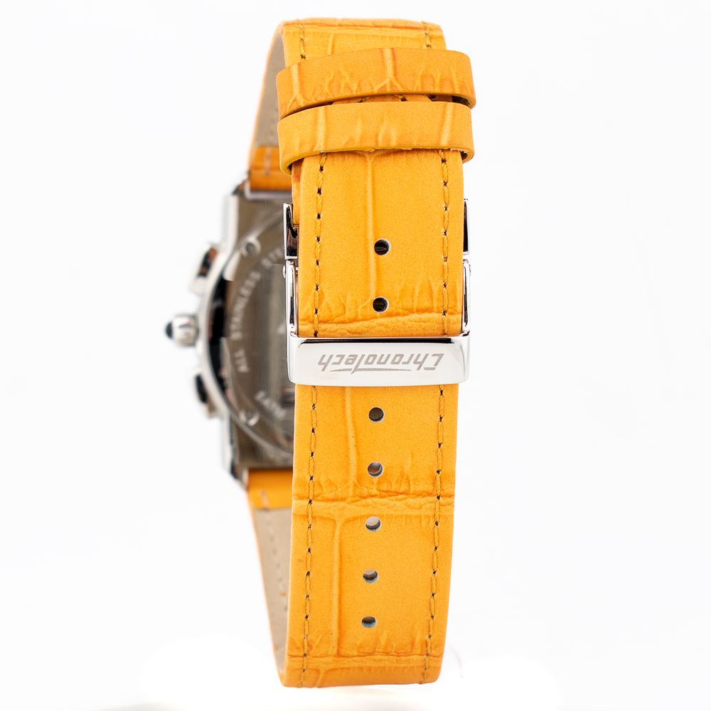 Chronotech Orange Leather Dress Watch Chronotech