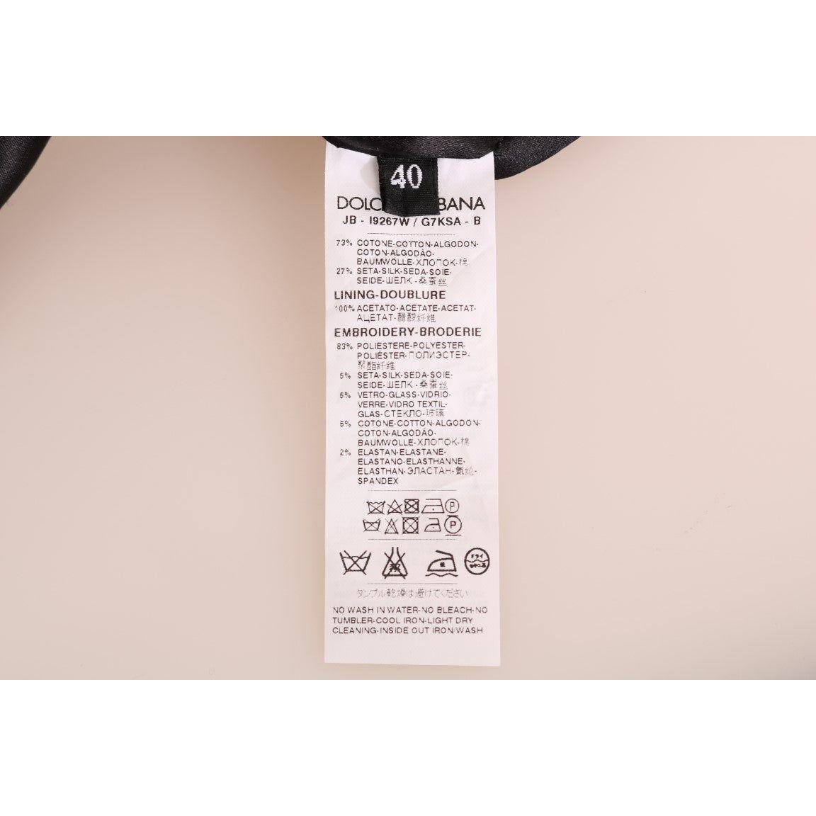 Dolce & Gabbana Black Fairy Tale Brocade Zipper Sweater Dolce & Gabbana