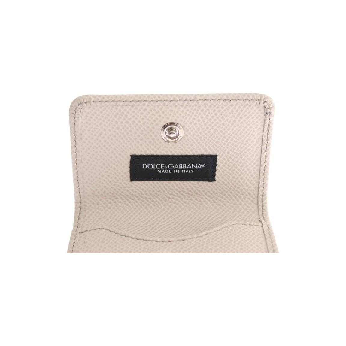 Dolce & Gabbana White Dauphine Leather Case Wallet Dolce & Gabbana