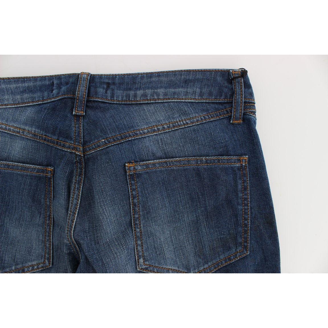 Cavalli Blue Wash Cotton Stretch Boot Cut Jeans Cavalli