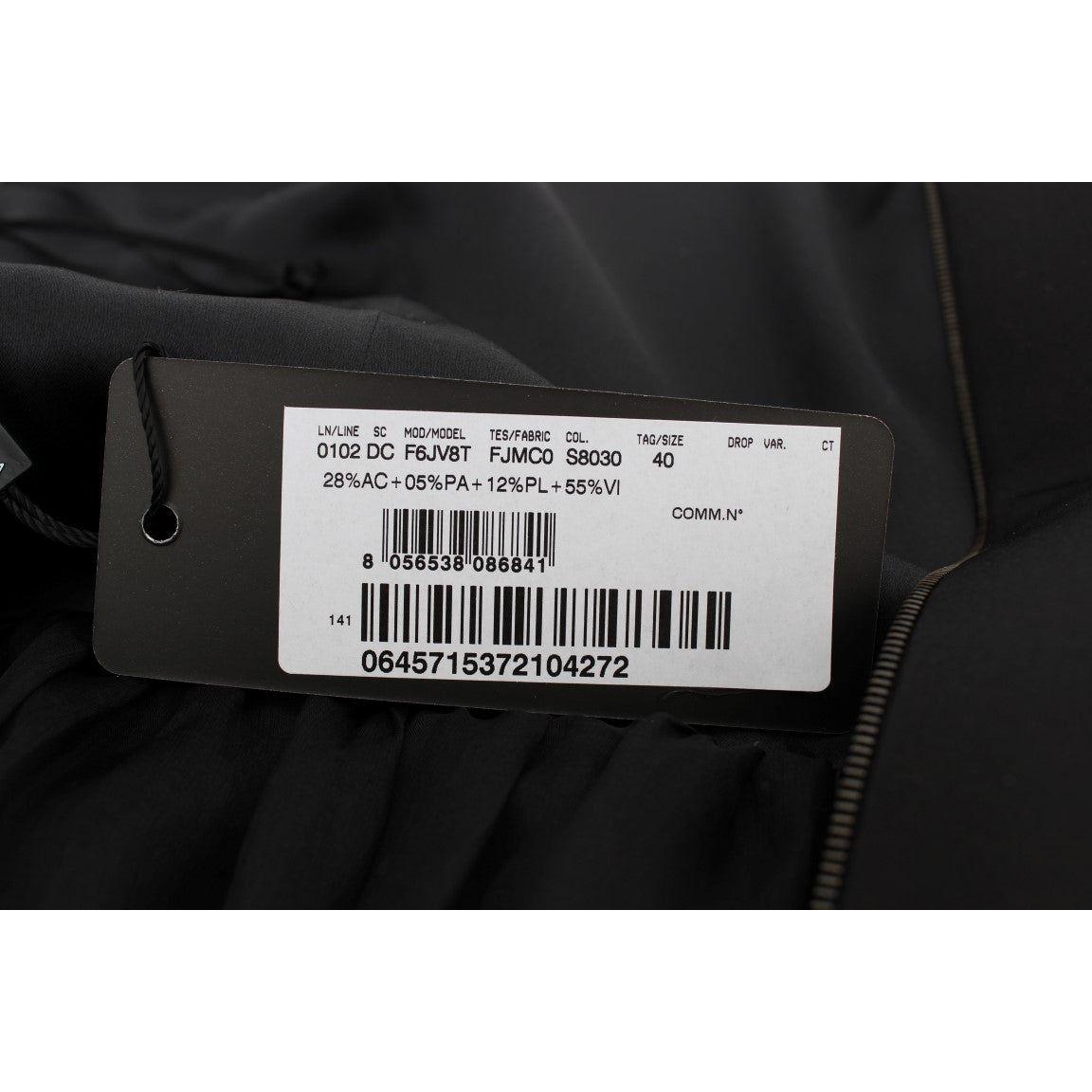 Dolce & Gabbana Black Gray Sheath Gown Full Length Dress Dolce & Gabbana