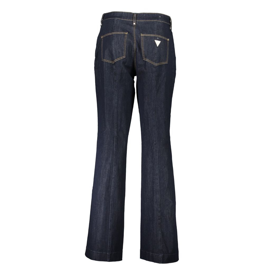 Guess Jeans Blue Cotton Flared Jeans Guess Jeans