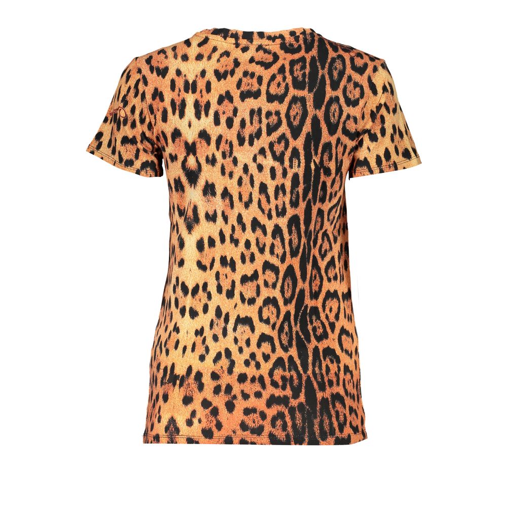 Cavalli Class Orange Cotton T-Shirt Cavalli Class