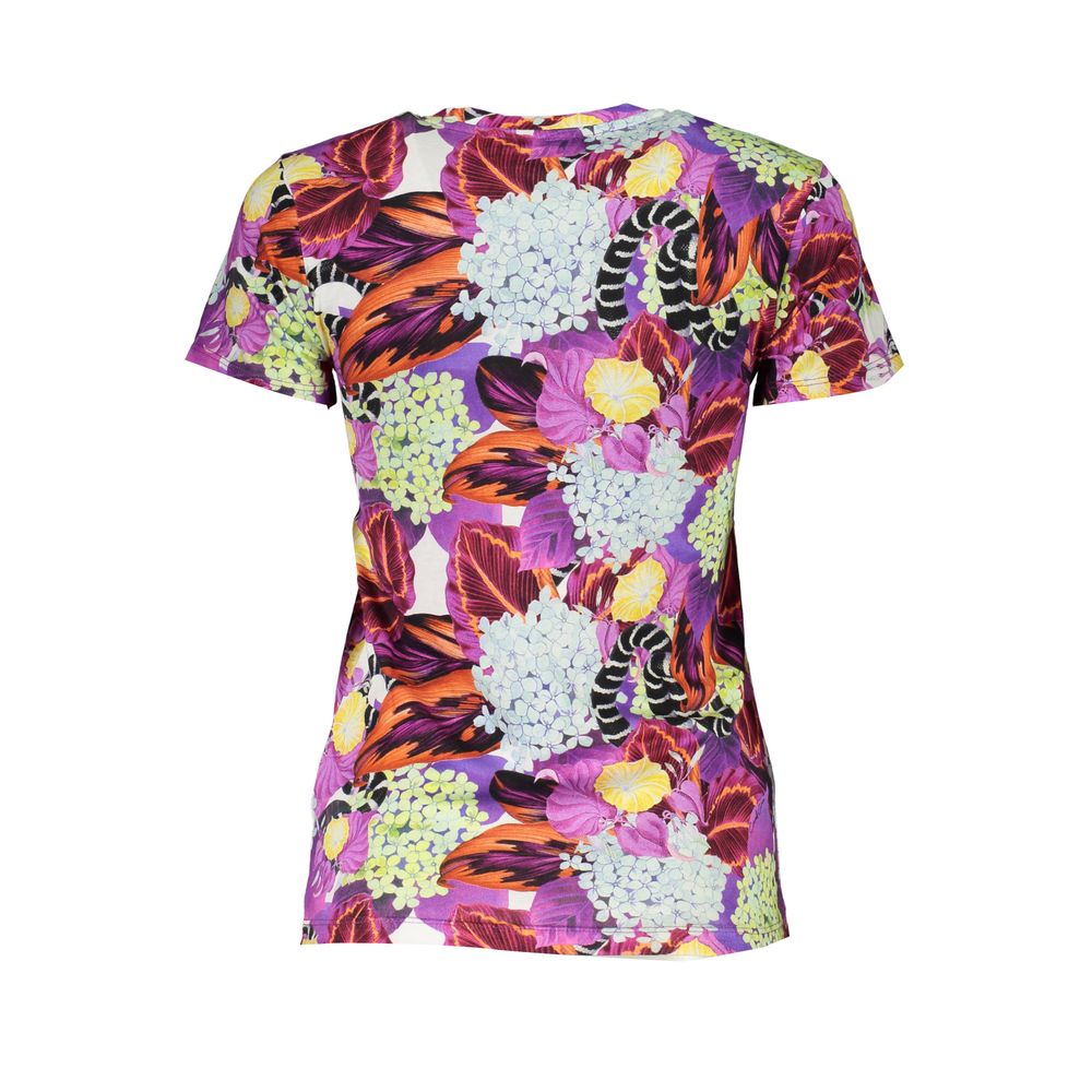 Cavalli Class Purple Cotton T-Shirt Cavalli Class