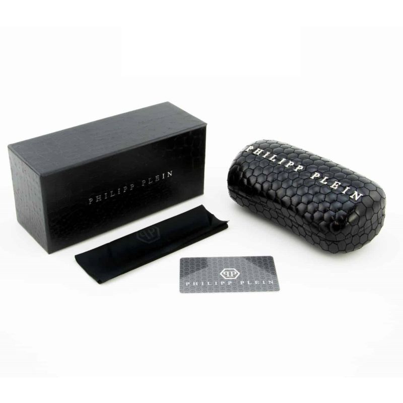 PHILIPP PLEIN SUNGLASSES Mod. SPP103S SHINY GREY GOLD-3