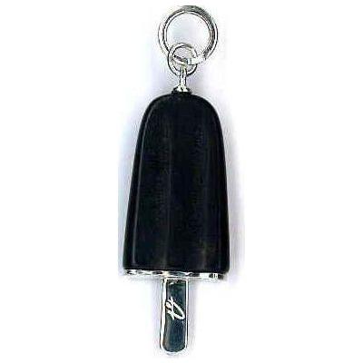 AMBROSINI JEWELS - PENDENTE ARGENTO 925° ghiacciolo finitura bianca pietra nera grande (26x15 mm) AMBROSINI JEWELS