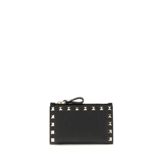 Valentino Garavani Black Calf Leather Bos Taurus Wallet 1728,72470364320,Accessories,Black,New with tags,Valentino Garavani,Wallets - Accessories,Wallets - Wallets - Accessories,Women
