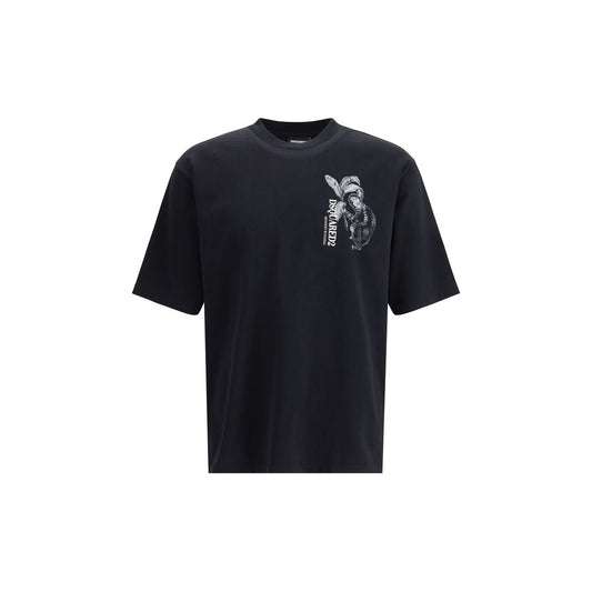 Dsquared² Black Cotton T-Shirt 1728,72470364320,Black,Clothing,Dsquared²,M,Men,New with tags,S,T-Shirts - Clothing,T-Shirts - T-Shirts - Clothing,XXL
