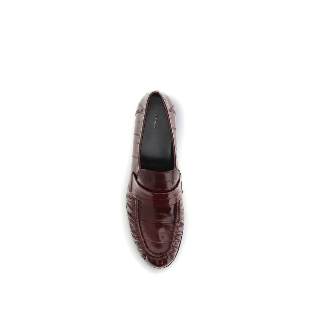 The Row Bordeaux Calf Leather Bos Taurus Slip-On Loafers