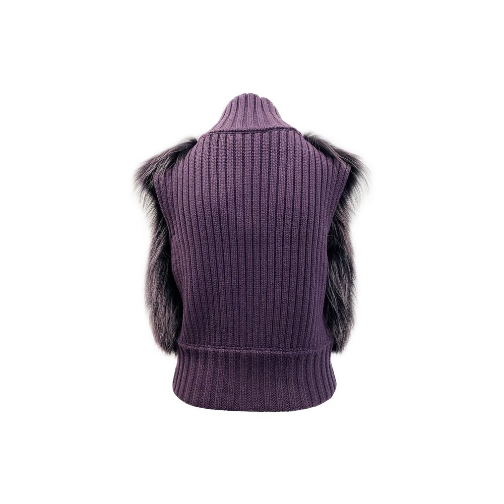 Fabiana Filippi Gray Merino Wool Sleveless Jacket
