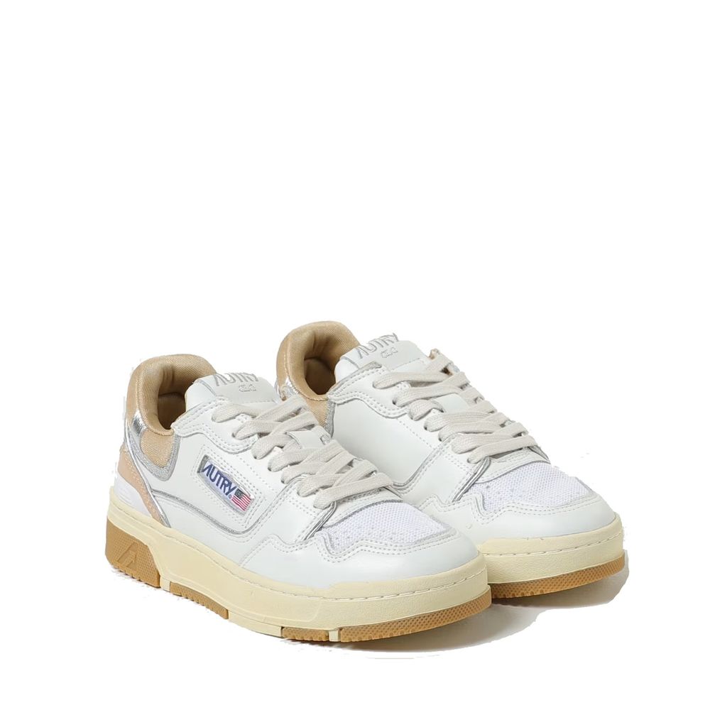 Autry White Leather Low Top Sneakers 1728,75611013280,Autry,EU36/US6,Low Tops - Sneakers - Shoes,New with tags,Shoes,Sneakers - Shoes,White,Women