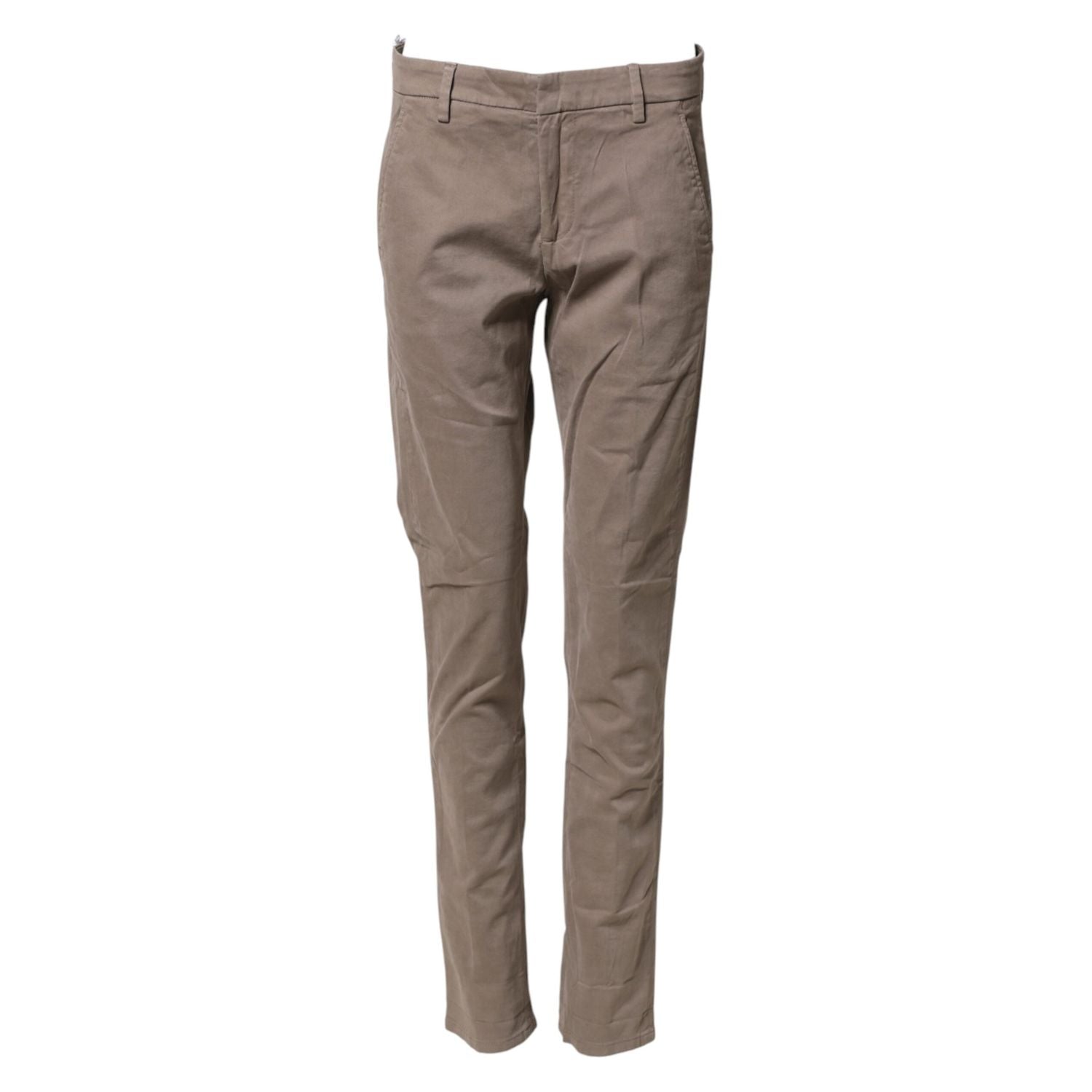 Dondup Cotton Stretch Straight Chino Trouser Brown