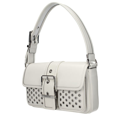 Michael Kors White Leather Shoulder Bag 1728,75667636384,Bags,Michael Kors,New with tags,Shoulder Bags - Bags,White,Women