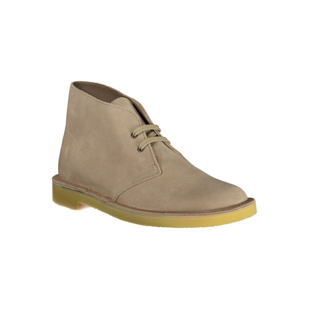 Clarks Beige Leather Mens Boot