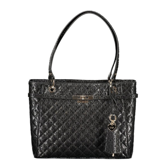 Guess Jeans Black Polyurethane Women's Handbag 1728,67403481248,Bags,Black,Guess Jeans,Handbags - Bags,New with tags,Women