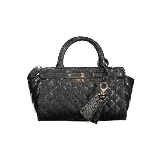 Guess Jeans Black Polyurethane Women Handbag 1728,67403481248,Bags,Black,Guess Jeans,Handbags - Bags,New with tags,Women