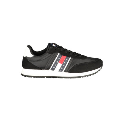 Tommy Hilfiger Black Polyurethane Men Sneaker 1728,67403481248,Athletic - Sneakers - Shoes,Black,EU40/US7,EU42/US9,EU43/US10,EU44/US11,EU45/US12,EU46,Men,New with tags,Shoes,Sneakers - Shoes,Tommy Hilfiger