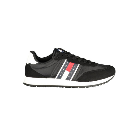 Tommy Hilfiger Black Polyurethane Men Sneaker 1728,67403481248,Athletic - Sneakers - Shoes,Black,EU40/US7,EU42/US9,EU43/US10,EU44/US11,EU45/US12,EU46,Men,New with tags,Shoes,Sneakers - Shoes,Tommy Hilfiger