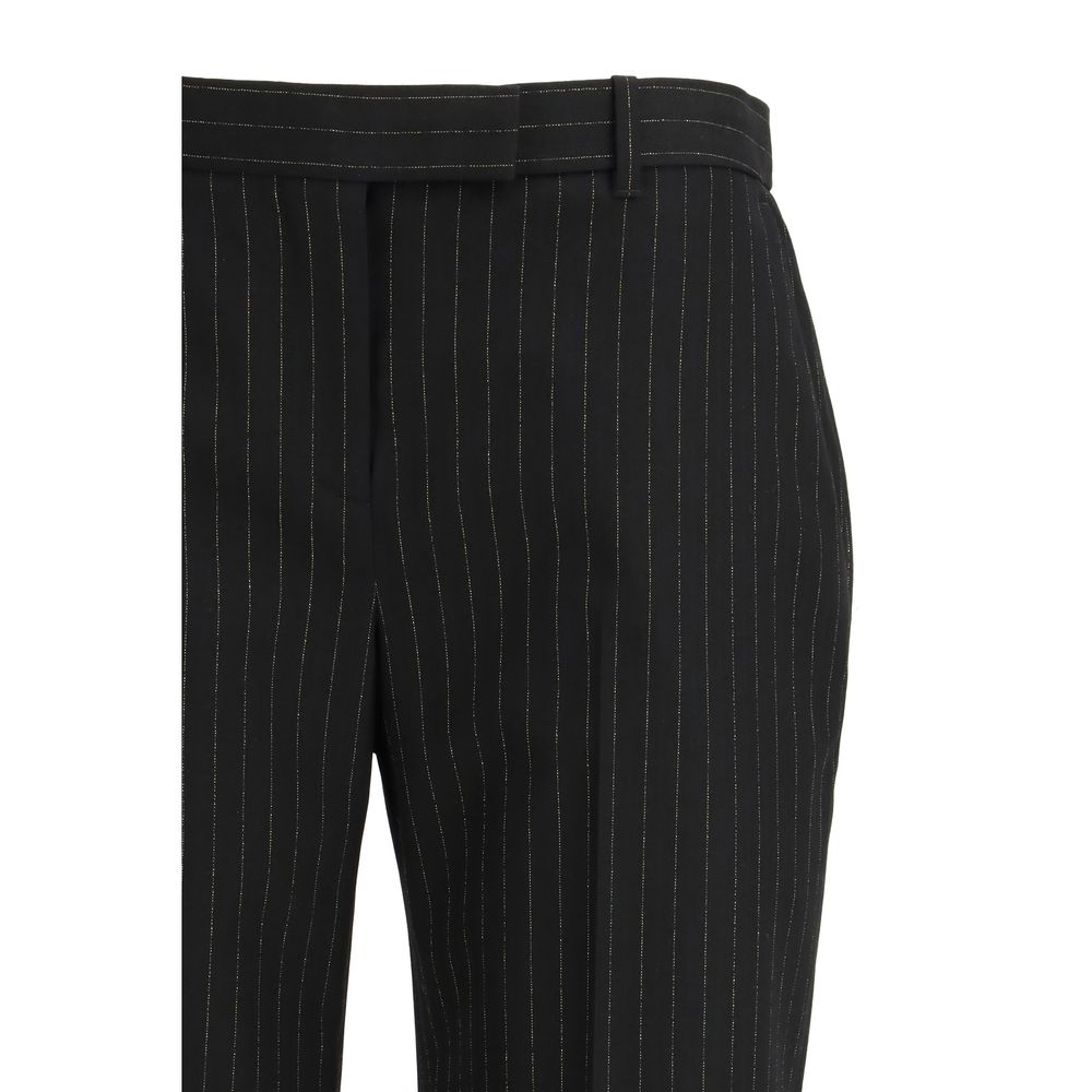 Alexander McQueen Black Wool Dress Pants 1728,72470364320,Alexander McQueen,Black,Clothing,Dress Pants - Pants - Clothing,IT42 | L,New with tags,Pants - Clothing,Women