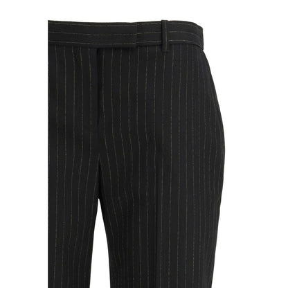 Alexander McQueen Black Wool Dress Pants 1728,72470364320,Alexander McQueen,Black,Clothing,Dress Pants - Pants - Clothing,IT42 | L,New with tags,Pants - Clothing,Women