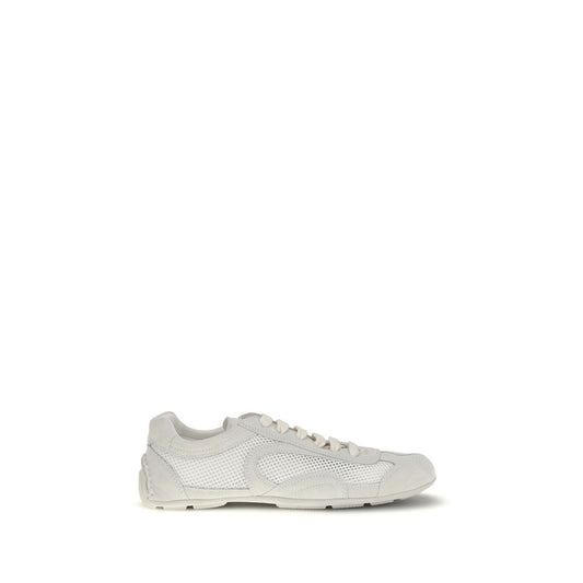 Prada White Fabric Low Top Sneakers 1728,72470364320,EU36/US6,EU37.5/US7.5,EU37/US7,EU38.5/US8.5,EU38/US8,EU39/US9,EU40/US10,EU41/US11,Low Tops - Sneakers - Shoes,New with tags,Prada,Shoes,Sneakers - Shoes,White,Women