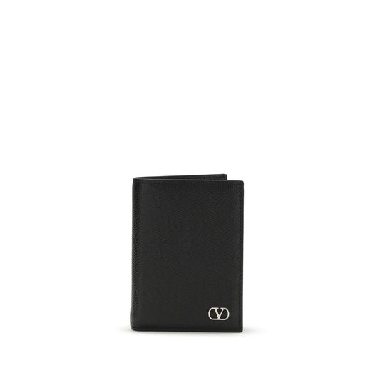 Valentino Garavani Black Calf Leather Bos Taurus Wallet 1728,72470364320,Accessories,Black,Men,New with tags,Valentino Garavani,Wallets - Accessories,Wallets - Wallets - Accessories