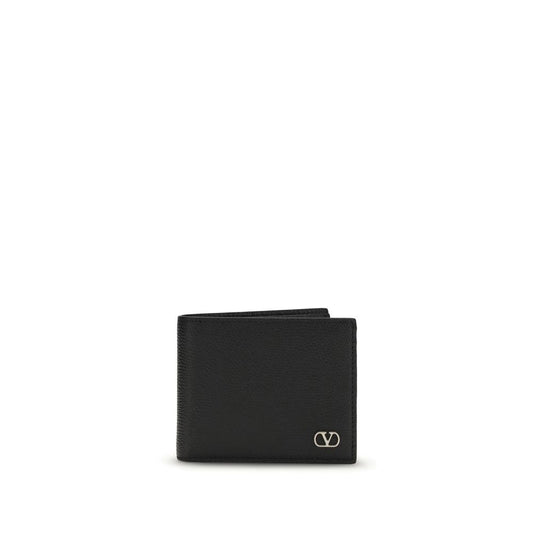 Valentino Garavani Black Calf Leather Bos Taurus Wallet 1728,72470364320,Accessories,Black,Men,New with tags,Valentino Garavani,Wallets - Accessories,Wallets - Wallets - Accessories