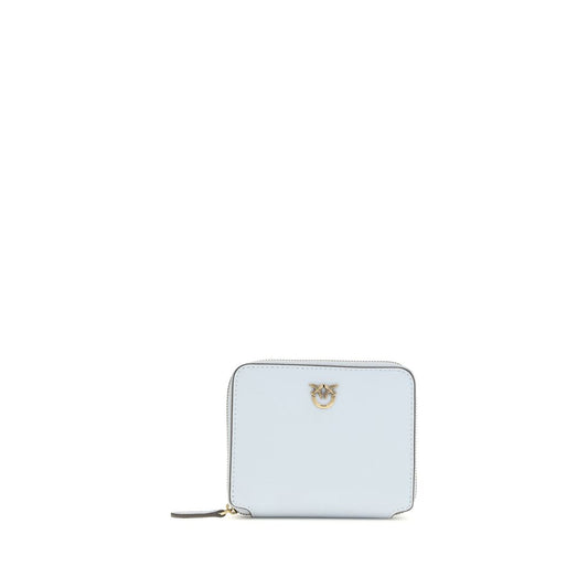 PINKO Blue Calf Leather Bos Taurus Wallet
