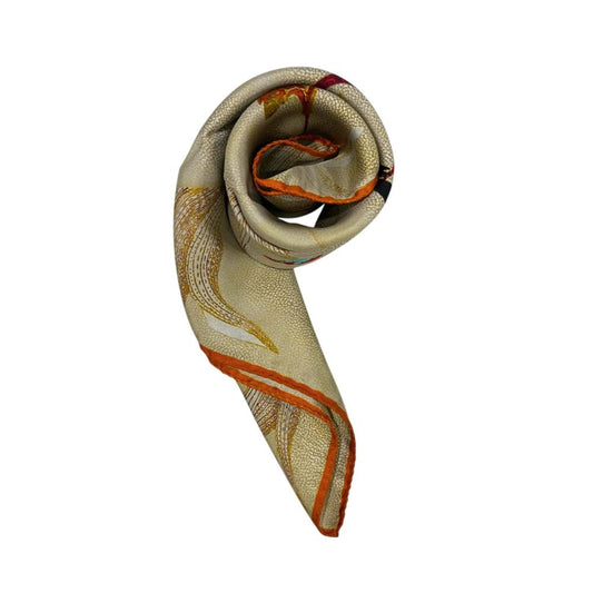 Borbonese Beige Silk Women Scarf