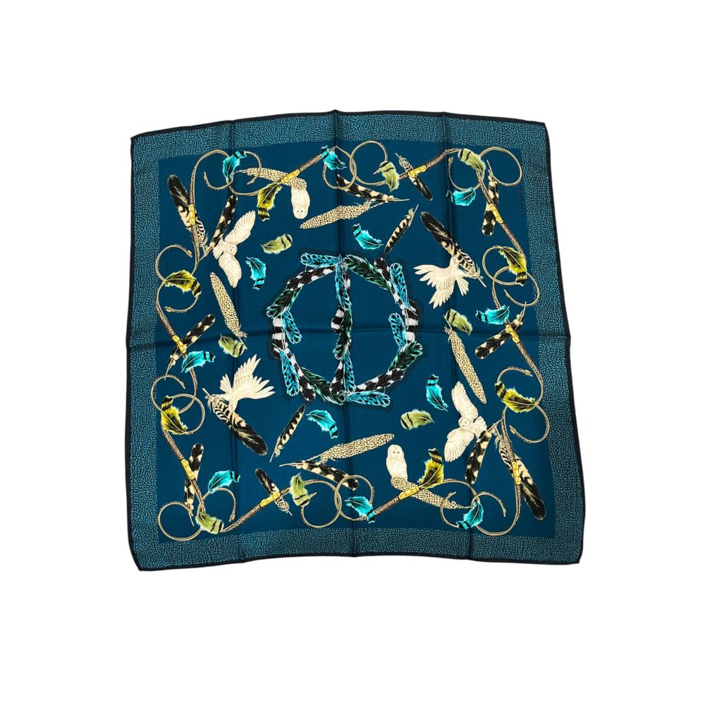 Borbonese Blue Silk Women Scarf
